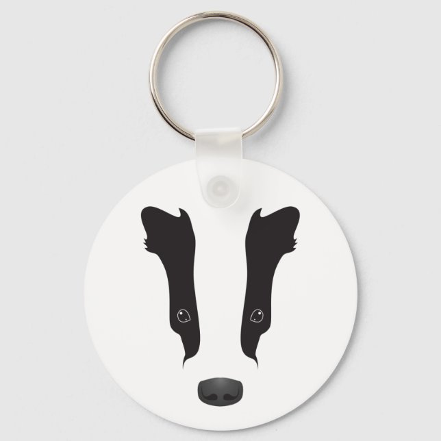 Chaveiro Badger Face Silhouette (Frente)