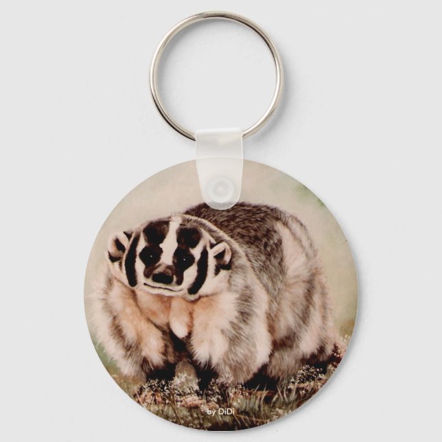 Chaveiro Badger, pintura de DiDi (Frente)