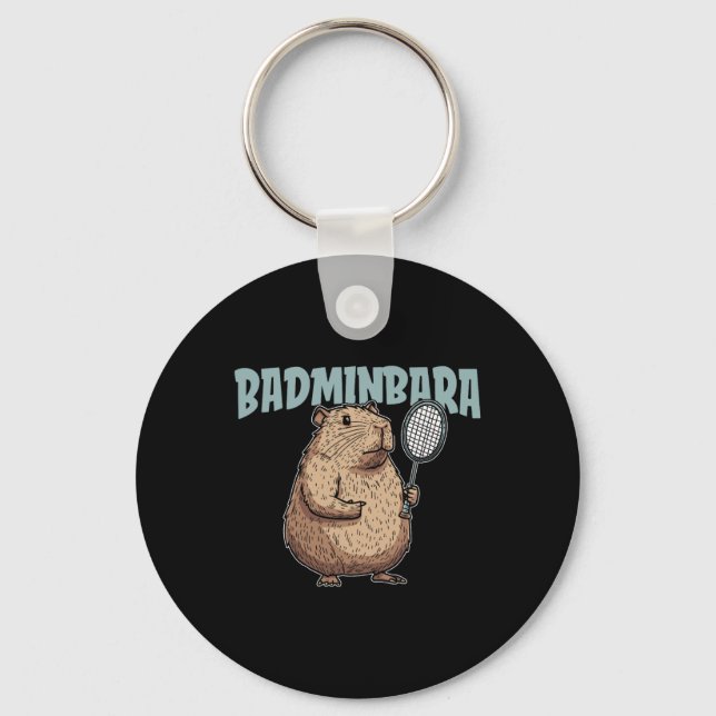Chaveiro Badminbara Shuttle Racquet - Equipe Badminton Capy (Frente)