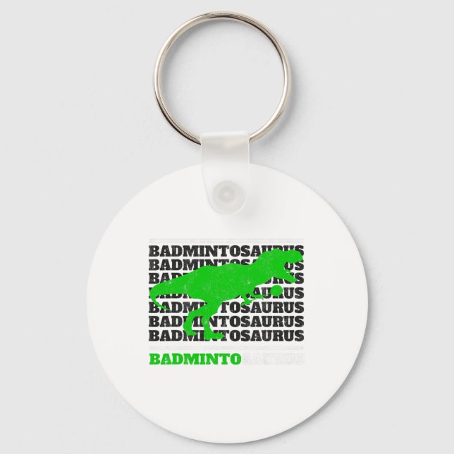 Chaveiro Badminto Saurus Rex Birdie Shuttle Dino Badminton (Frente)