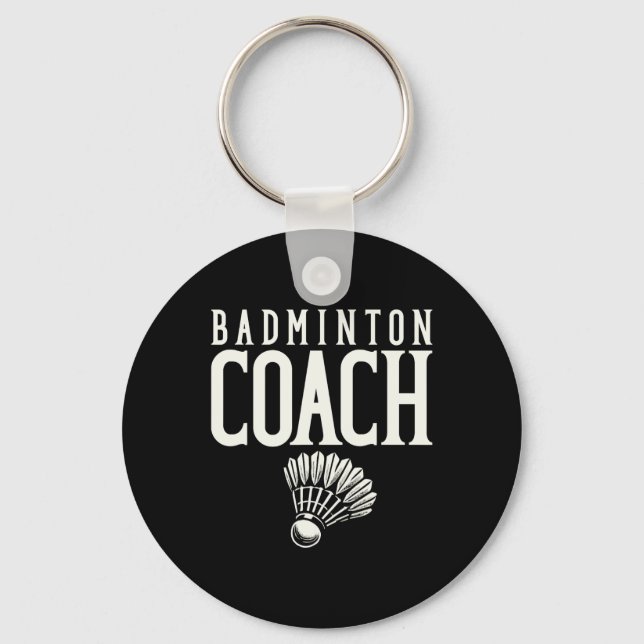 Chaveiro Badminton Coach Badminton Player Shuttle (Frente)