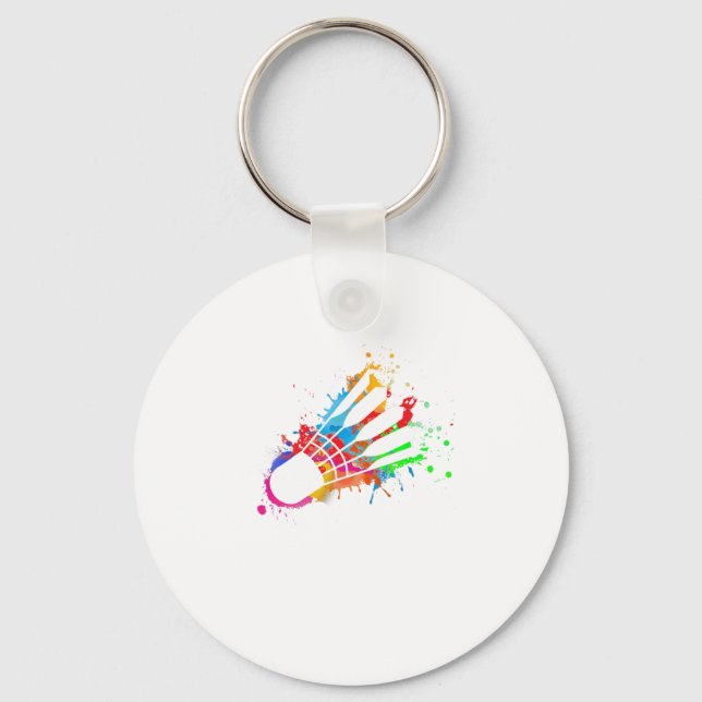 Chaveiro Badminton Colorida Shuttle (Frente)
