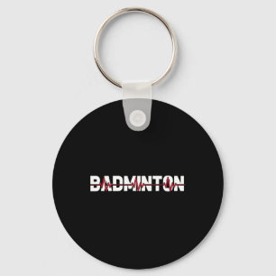 Chaveiro Badminton Court Racket - Racquet Shuttle Ekg Heart