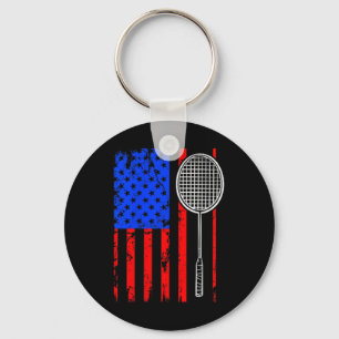 Chaveiro Badminton da Bandeira Americana