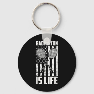Chaveiro Badminton É A Vida - Vintage U.A. Bandeira America