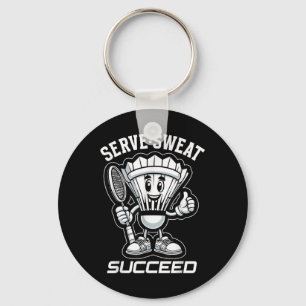 Chaveiro Badminton Forever Cartoon Shuttle E Racket Graph
