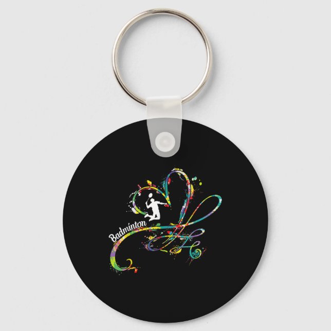 Chaveiro Badminton Game Player Shuttle Player Badminton (Frente)