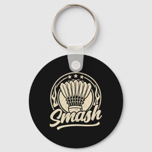 Chaveiro Badminton Graphic Badminton Player Shuttle Sports