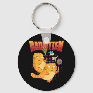 Chaveiro Badminton I Badkitten Cat I Badminton Racket Shutt