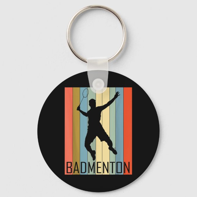 Chaveiro Badminton - Jogador de Badminton  (Frente)