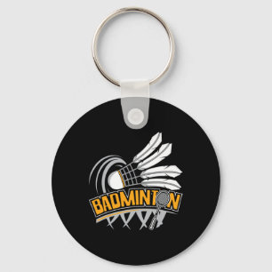 Chaveiro Badminton - Jogador de Badminton Shuttle Birdie