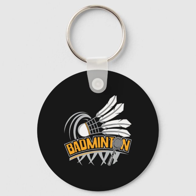Chaveiro Badminton - Jogador de Badminton Shuttle Birdie (Frente)