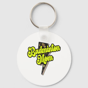 Chaveiro Badminton Mãe Leopard Bolt Thunder Vintage Esporte