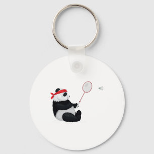 Chaveiro Badminton Panda Engraçada Bela Boca Humor E
