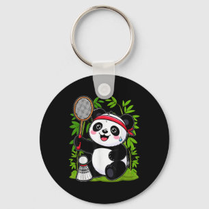 Chaveiro Badminton Panda Escavado - Engraçado Shuttle Ani