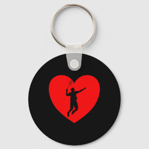 Chaveiro Badminton Player Hearny Engraçado Badminton Para H