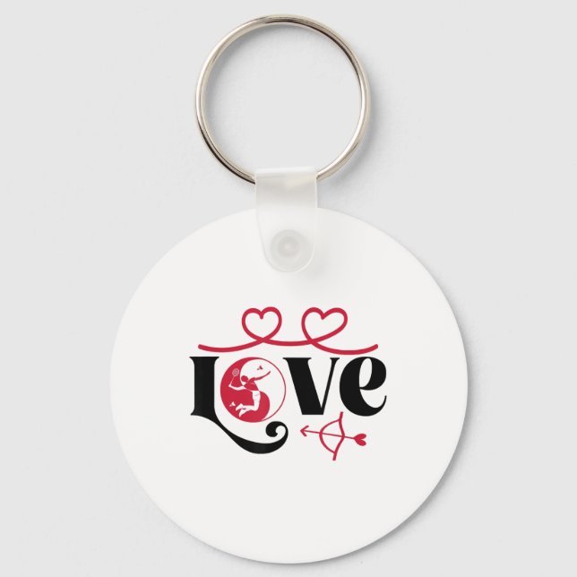 Chaveiro Badminton-player Jogo Shuttle Yin-yang-love Badmin (Frente)