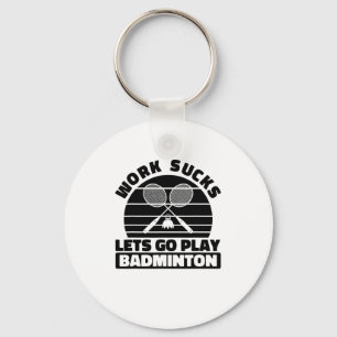 Chaveiro Badminton Player Racket - Tribunal da Equipe Racqu