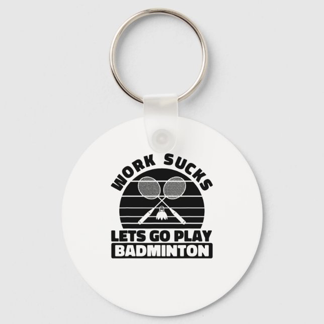 Chaveiro Badminton Player Racket - Tribunal da Equipe Racqu (Frente)