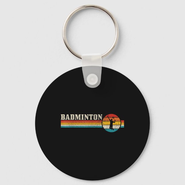 Chaveiro Badminton Player Vintage Badminton (Frente)