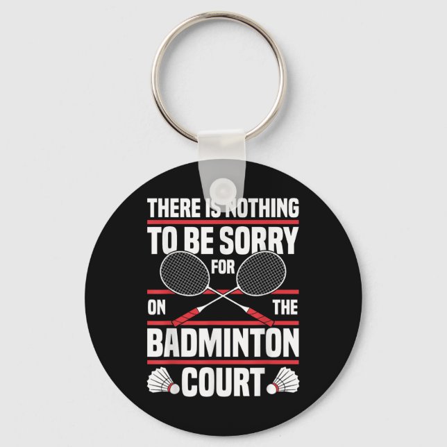 Chaveiro Badminton Racket Sente Desculpem Shuttle Badminton (Frente)
