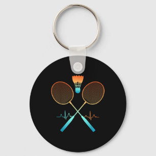 Chaveiro Badminton Retro Com Peteca Batimento Cardíaco Ecg
