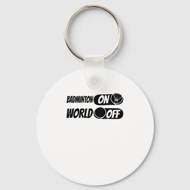 Chaveiro Badminton Shuttle Racket - Equipe Badminton No Mun (Frente)
