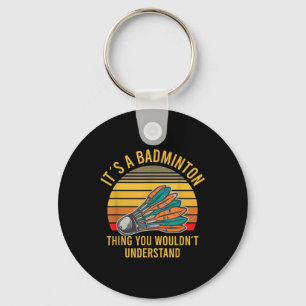 Chaveiro Badminton Shuttle Sayings