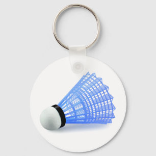 Chaveiro Badminton Shuttlecock Birdie Blue Sports