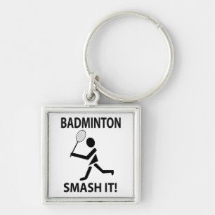 Chaveiro Badminton Smash It Jogador Esportivo Treinador Bad