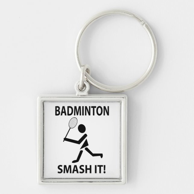 Chaveiro Badminton Smash It Jogador Esportivo Treinador Bad (Frente)