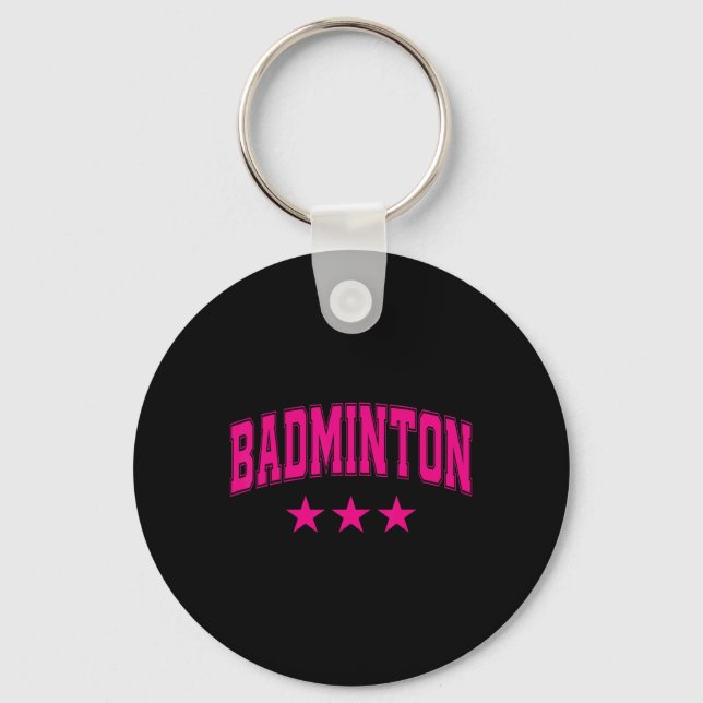 Chaveiro Badminton Todas as Estrelas Rosa Clicar Texto Vers (Frente)