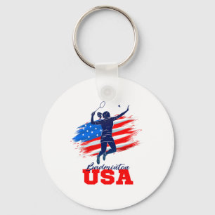 Chaveiro Badminton United USA Support Team American Flag Sp