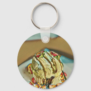 Chaveiro Bagaço de sorvete de morango