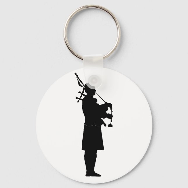 Chaveiro Bagpiper Silhouette (Frente)