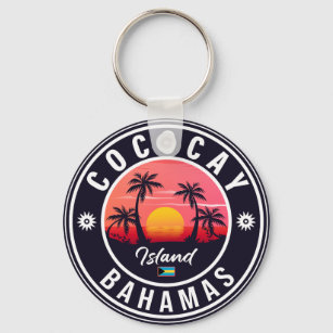 Chaveiro Bahamas de Coco Cay Retro Souvenirs 80s