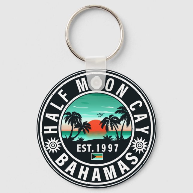 Chaveiro Bahamas de meia lua retro Souvenirs 60 (Frente)