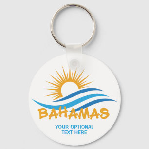 Chaveiro Bahamas de texto personalizado