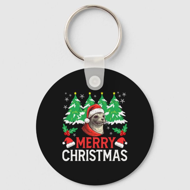 Chaveiro Baikal Seal Natal Pajama Figurino para Xmas Holi (Frente)