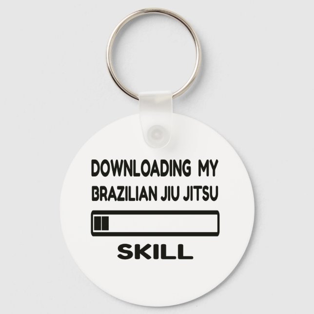 Chaveiro Baixando minha habilidade de Jiu Jitsu brasileiro (Frente)