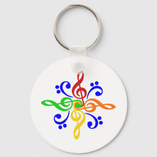 Chaveiro Baixo & design do Clef de triplo