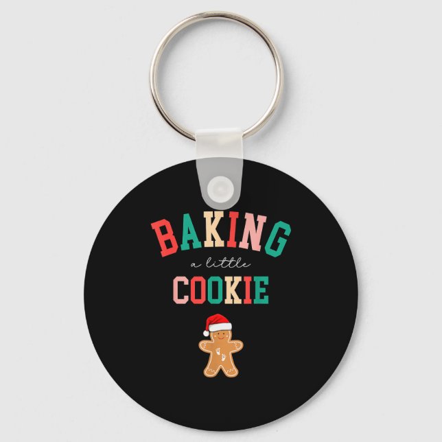 Chaveiro Baking A Little Cookie Cute Christmas Pregnancy An (Frente)