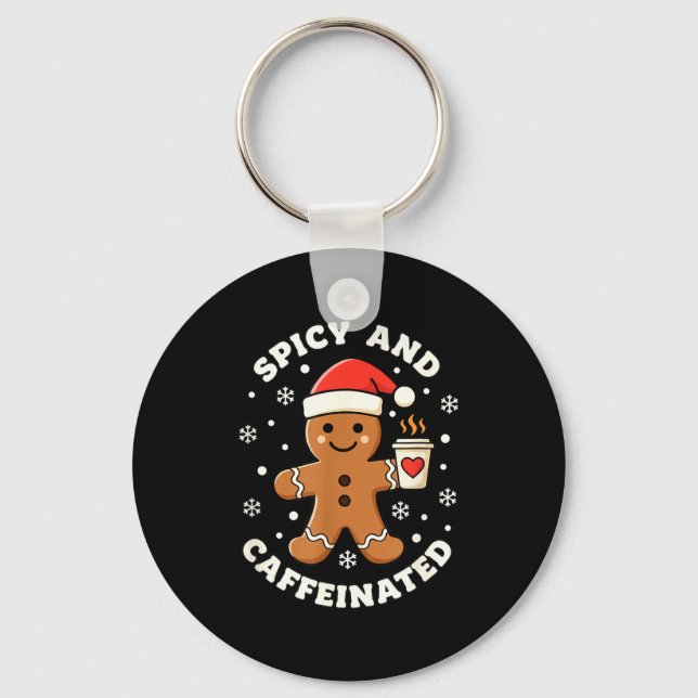 Chaveiro Baking Scy And Caffeinated Gingerbread Coffee Chri (Frente)
