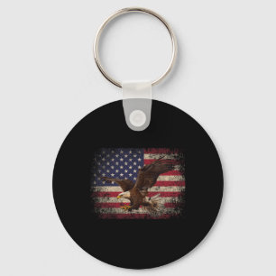 Chaveiro Bald Eagle 4 de julho Presente Americano Fla