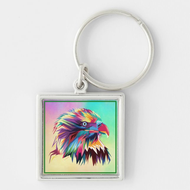 Chaveiro Bald Eagle - Design Geométrico Prismático - 80590 (Frente)