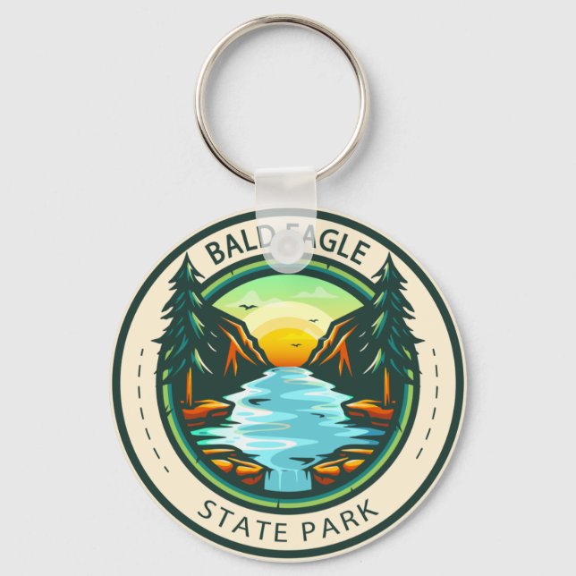 Chaveiro Bald Eagle State Park Pennsylvania Badge (Frente)