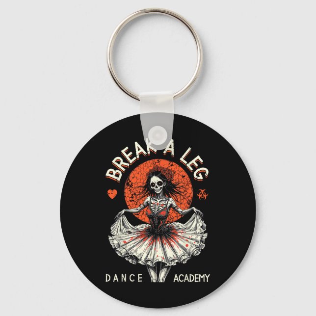 Chaveiro Balé Dancer Zombie Ballerina Dance Academy Engraça (Frente)