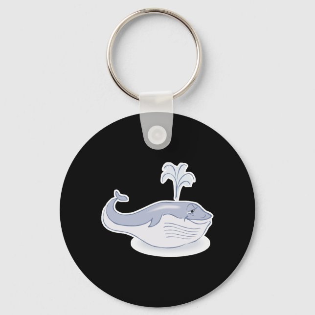 Chaveiro baleia azul feliz (Frente)