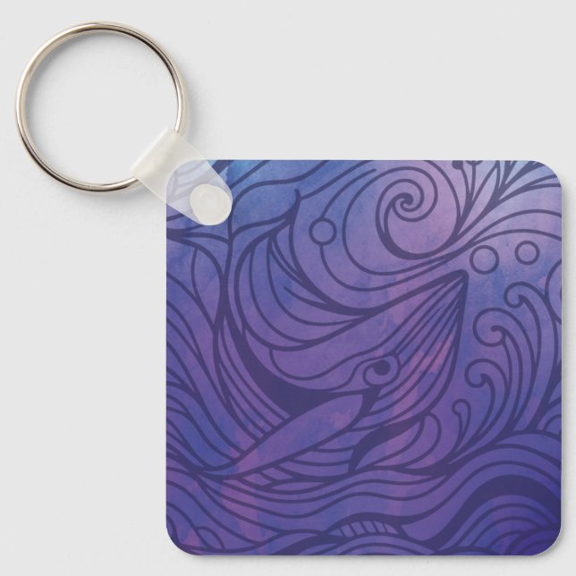 Chaveiro Baleia - Roxo (Frente)