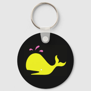 Chaveiro Baleia Singletons_yellow de Andy, cor-de-rosa no